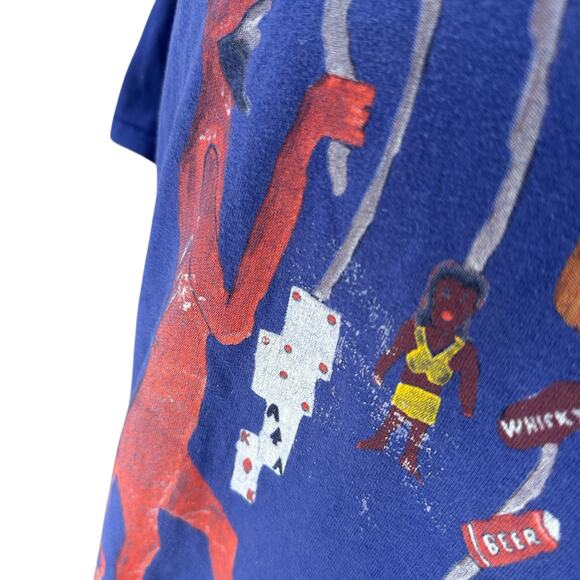 Vintage House of Blues Devil Fishing T-Shirt Men’s XL Blue Short Sleeve Pullover - Picture 12 of 12